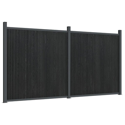 Fence Panel Grey 353x186 cm WPC