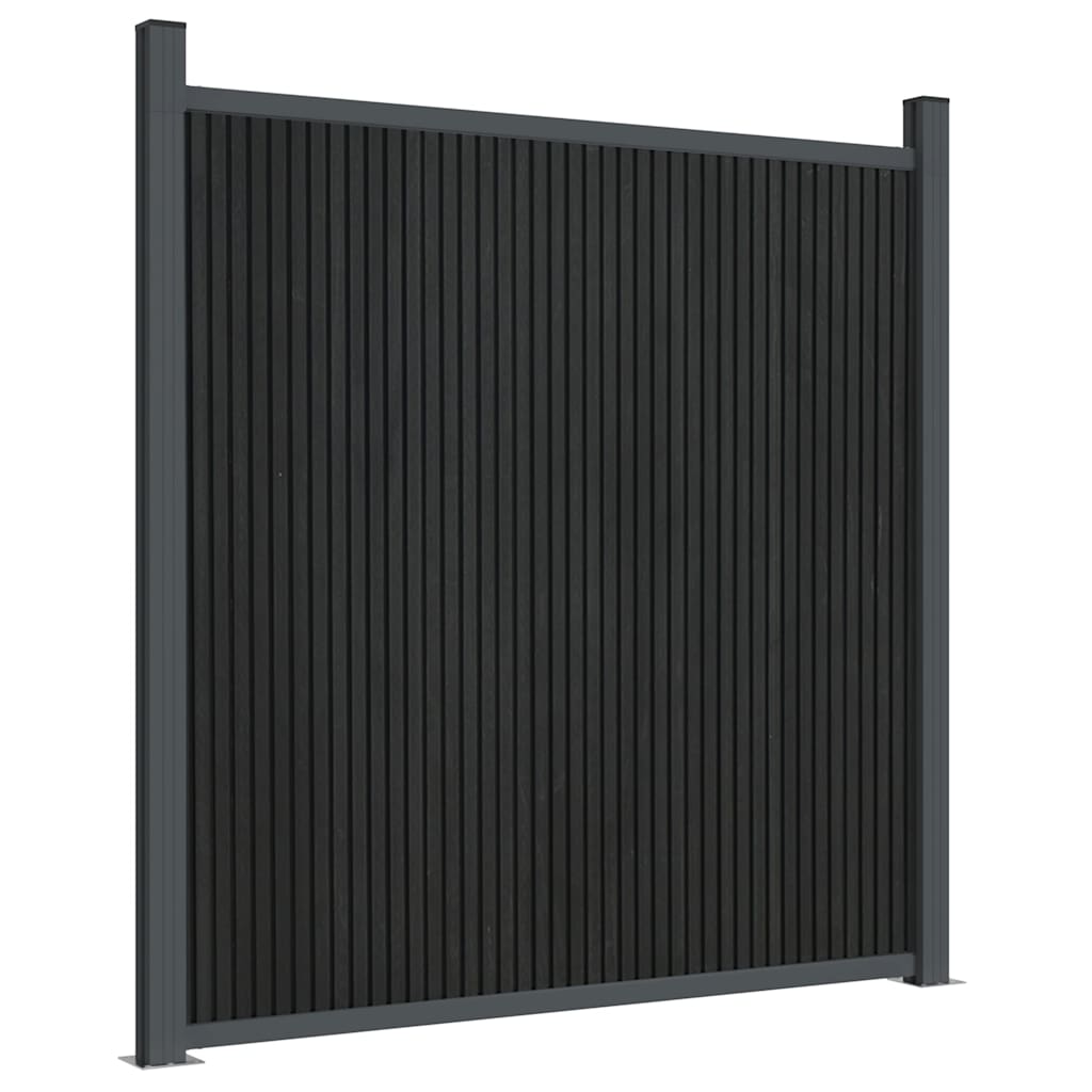 Fence Panel Grey 353x186 cm WPC