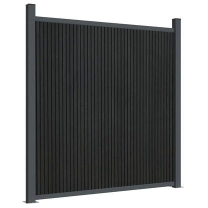 Fence Panel Grey 353x186 cm WPC