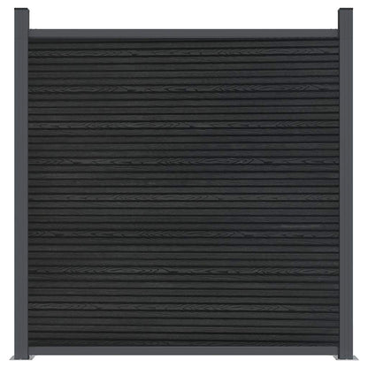Fence Panel Grey 353x186 cm WPC