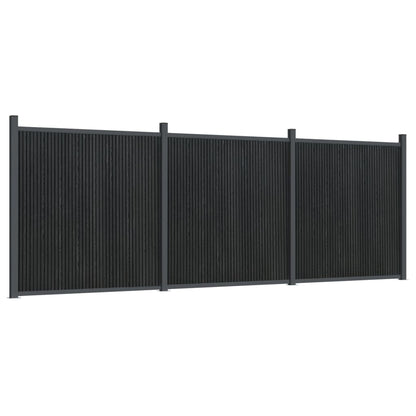 Fence Panel Grey 526x186 cm WPC