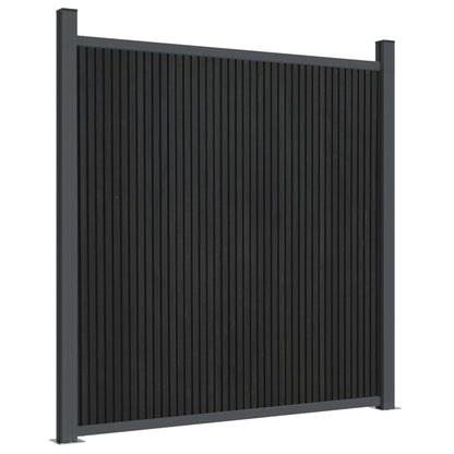 Fence Panel Grey 699x186 cm WPC