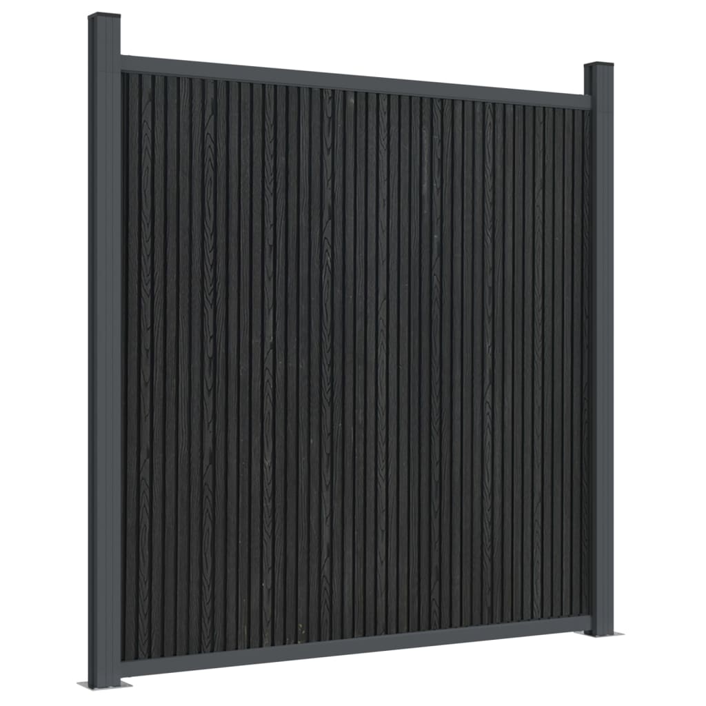 Fence Panel Grey 699x186 cm WPC