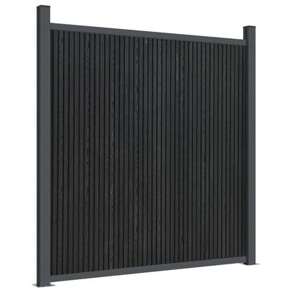 Fence Panel Grey 699x186 cm WPC
