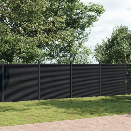 Fence Panel Grey 699x186 cm WPC