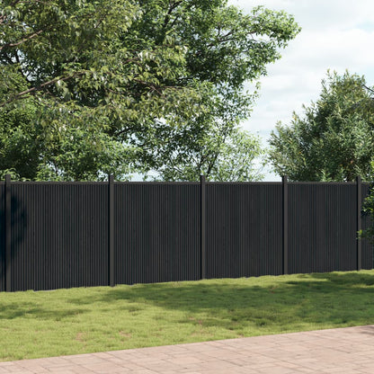 Fence Panel Grey 872x186 cm WPC