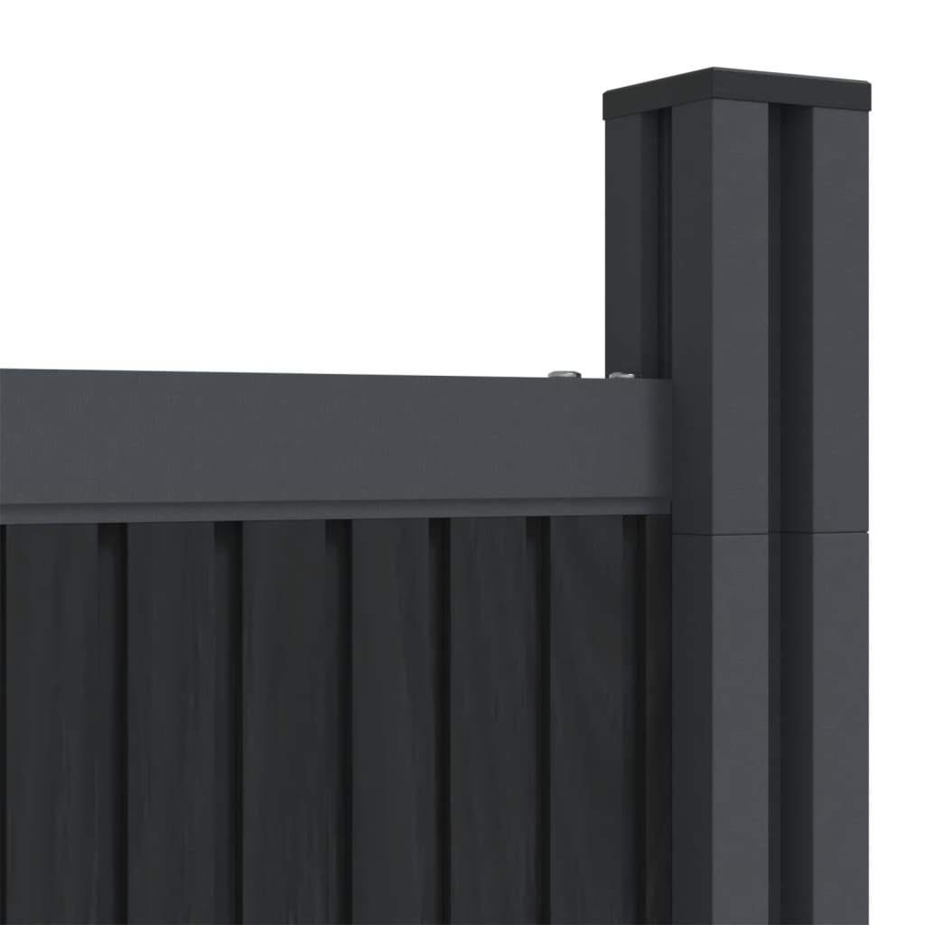 Fence Panel Grey 872x186 cm WPC