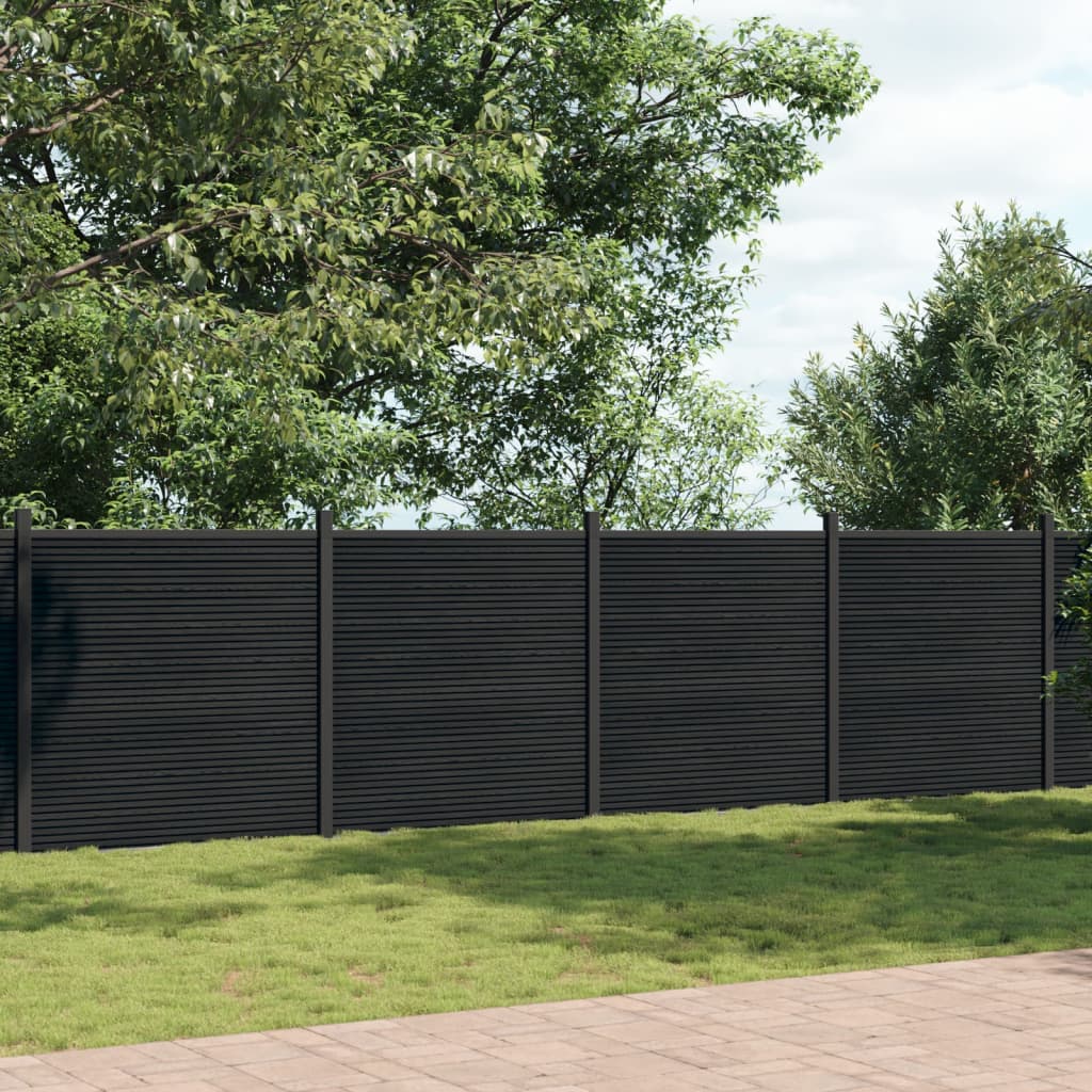 Fence Panel Grey 872x186 cm WPC