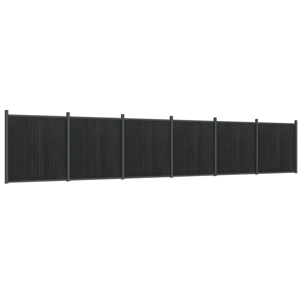 Fence Panel Grey 1045x186 cm WPC