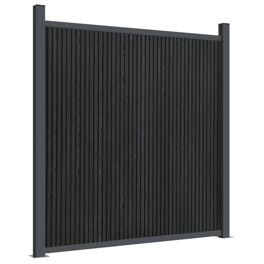 Fence Panel Grey 1045x186 cm WPC