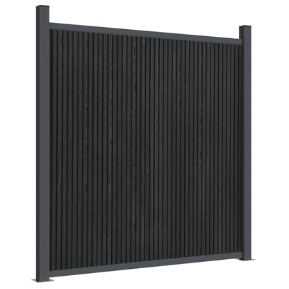 Fence Panel Grey 1045x186 cm WPC
