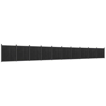 Fence Panel Grey 1737x186 cm WPC