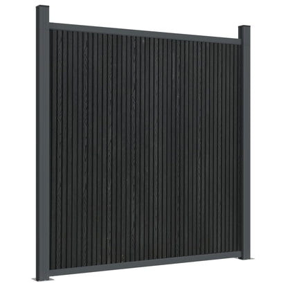 Fence Panel Grey 1737x186 cm WPC