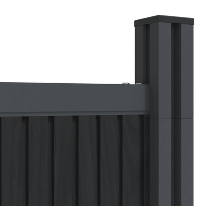 Fence Panel Grey 1737x186 cm WPC