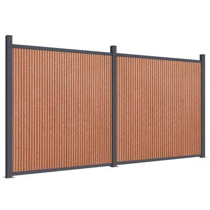 Fence Panel Brown 353x186 cm WPC