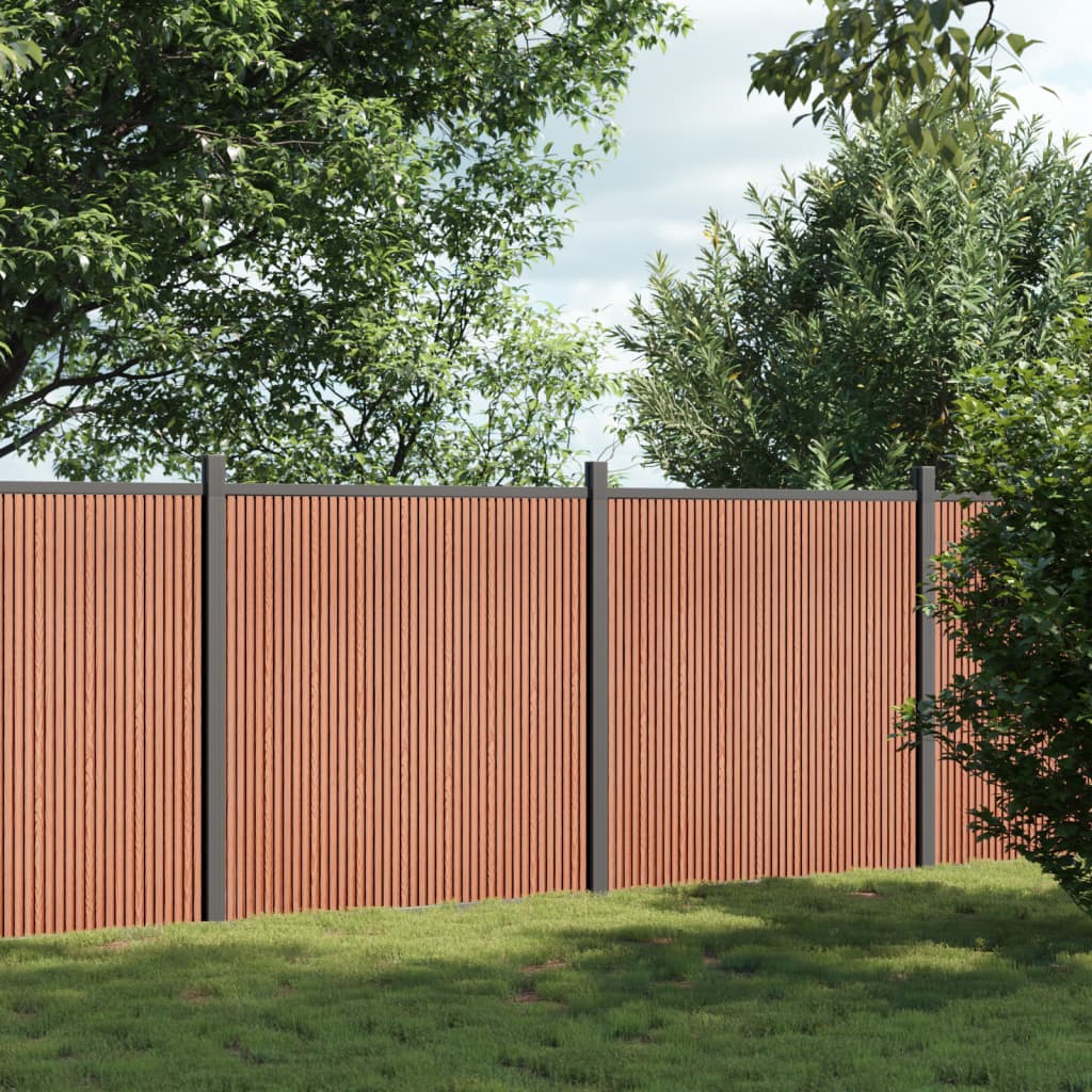 Fence Panel Brown 353x186 cm WPC