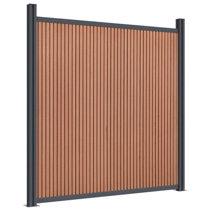 Fence Panel Brown 353x186 cm WPC