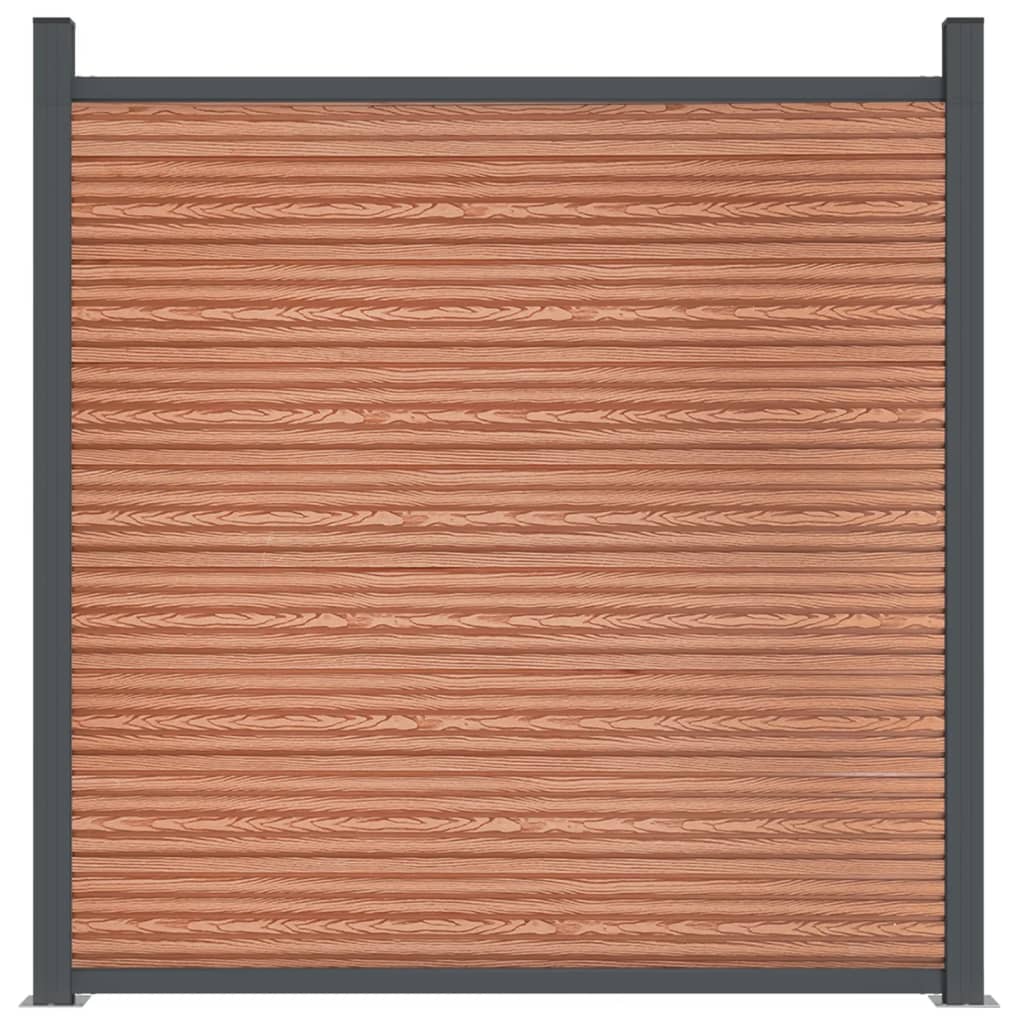Fence Panel Brown 353x186 cm WPC
