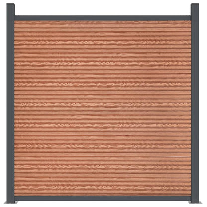 Fence Panel Brown 353x186 cm WPC