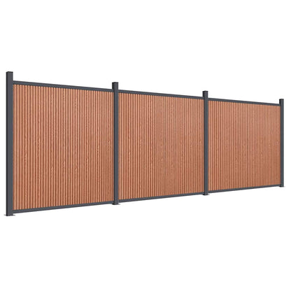 Fence Panel Brown 526x186 cm WPC