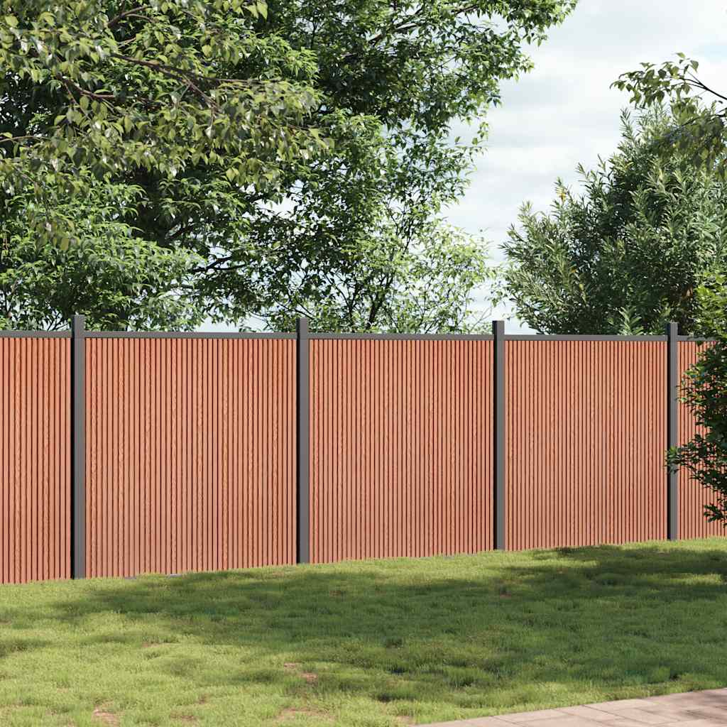 Fence Panel Brown 526x186 cm WPC