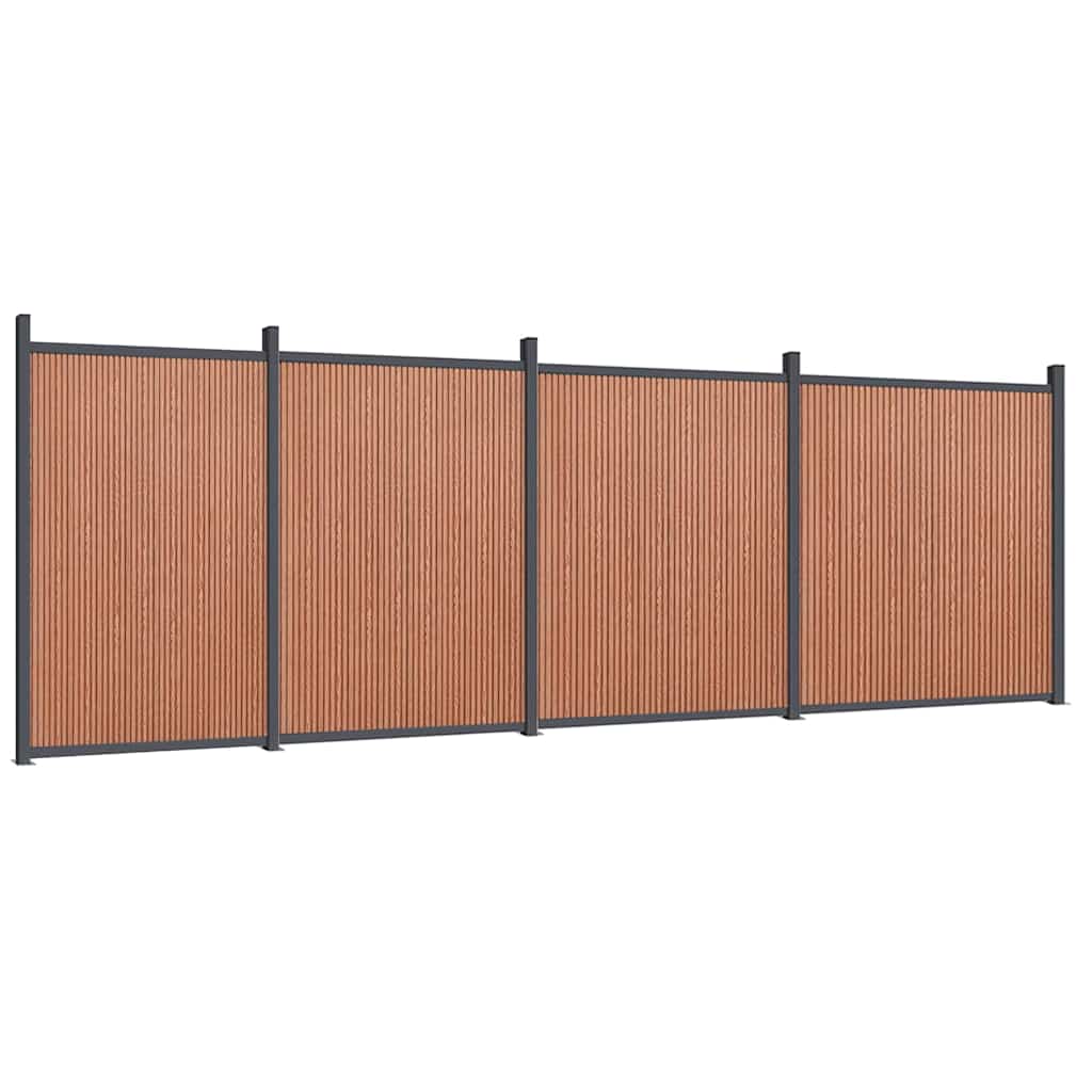 Fence Panel Brown 699x186 cm WPC