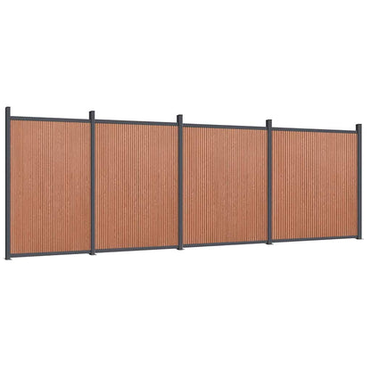 Fence Panel Brown 699x186 cm WPC