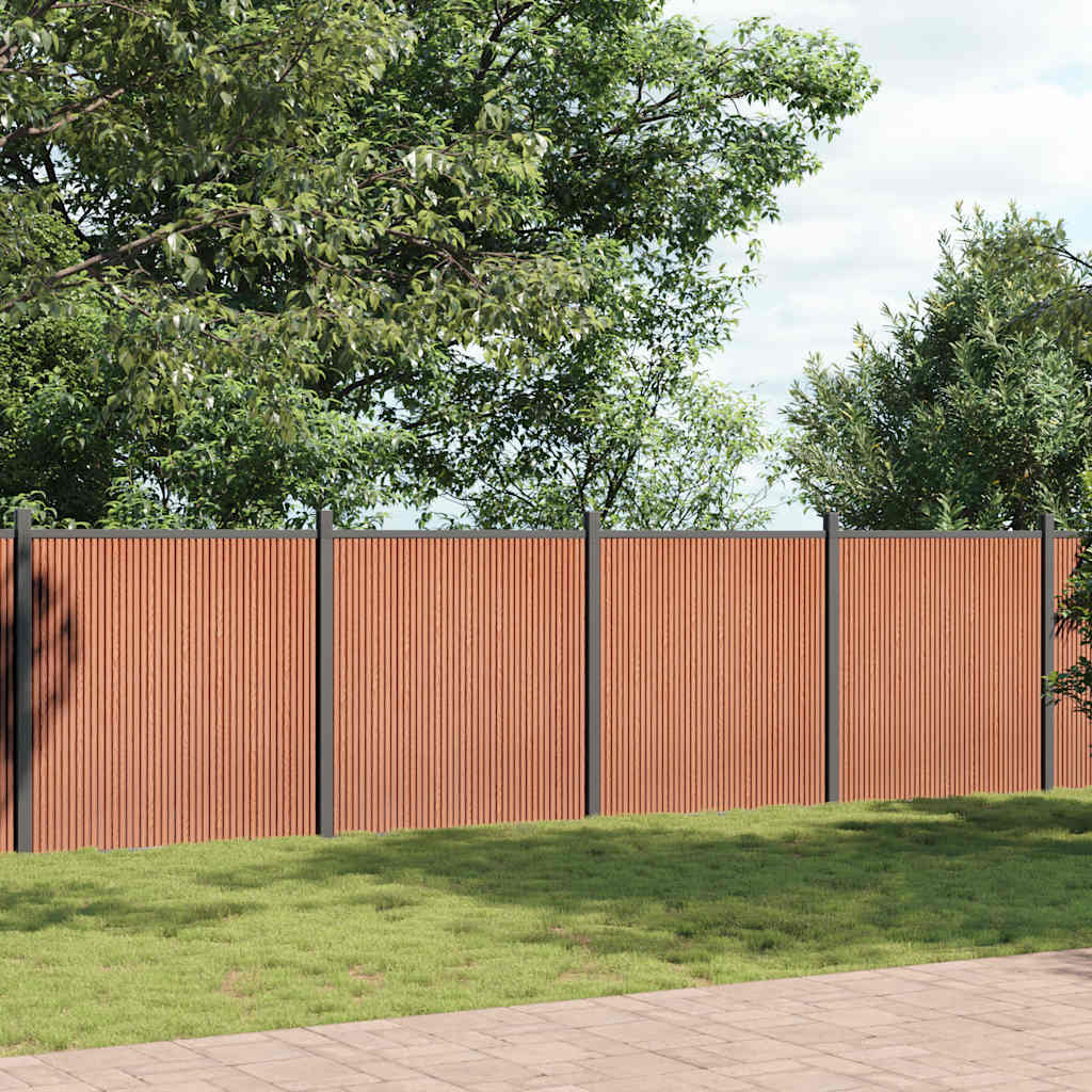 Fence Panel Brown 699x186 cm WPC
