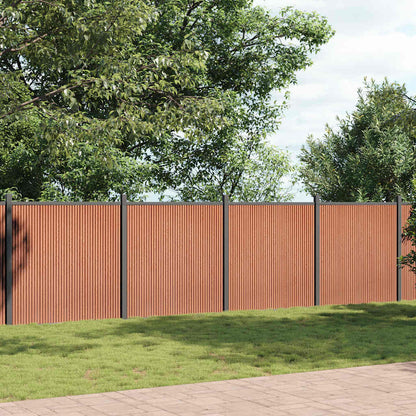 Fence Panel Brown 699x186 cm WPC