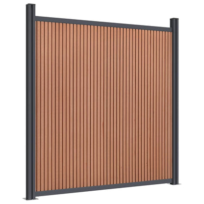 Fence Panel Brown 699x186 cm WPC