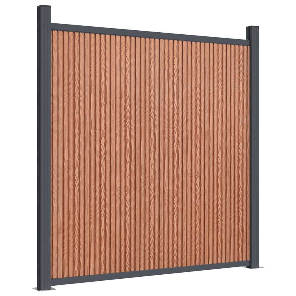 Fence Panel Brown 699x186 cm WPC