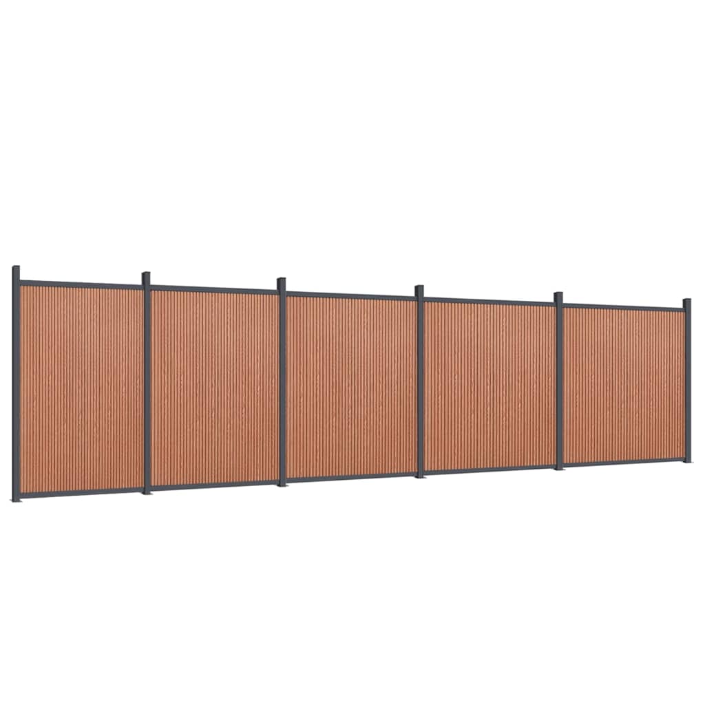 Fence Panel Brown 872x186 cm WPC
