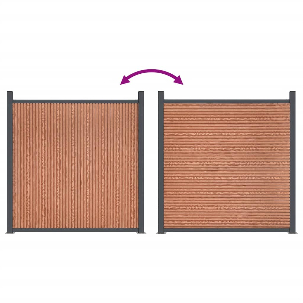 Fence Panel Brown 872x186 cm WPC