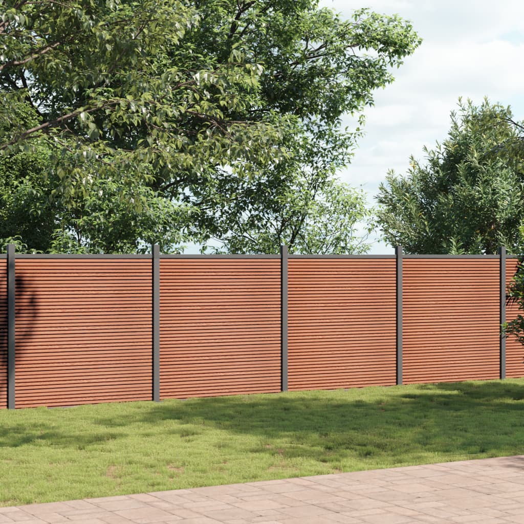 Fence Panel Brown 872x186 cm WPC