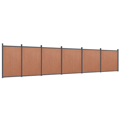 Fence Panel Brown 1045x186 cm WPC