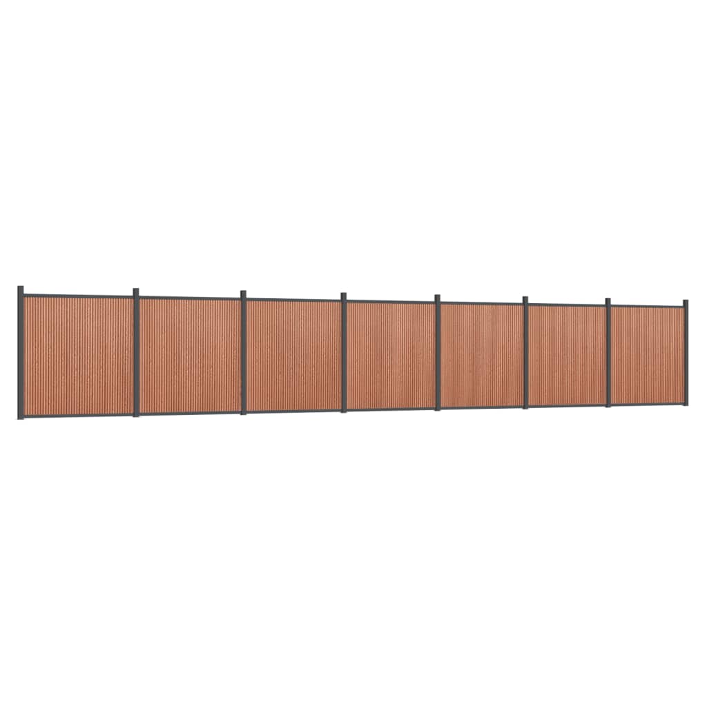 Fence Panel Brown 1218x186 cm WPC