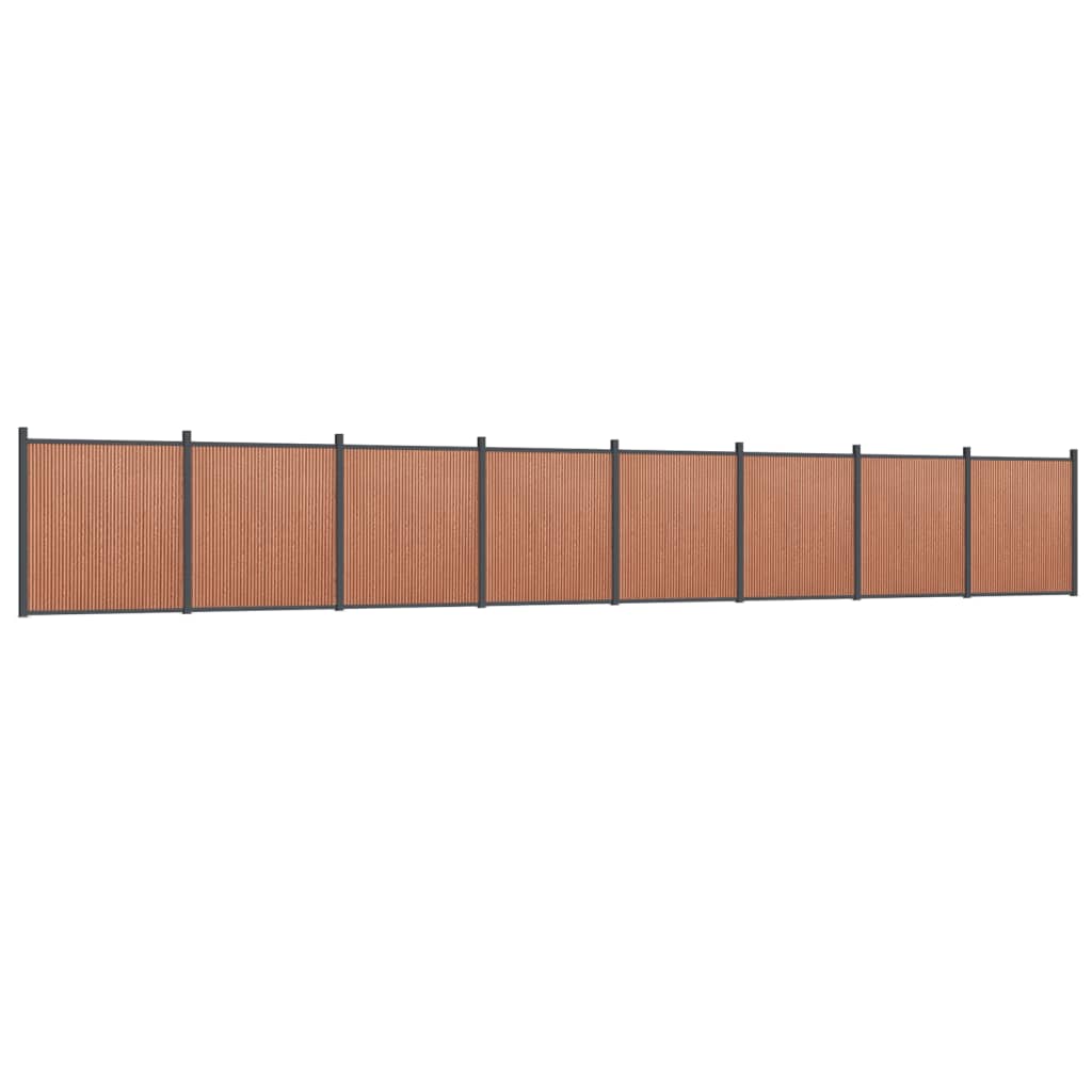 Fence Panel Brown 1391x186 cm WPC