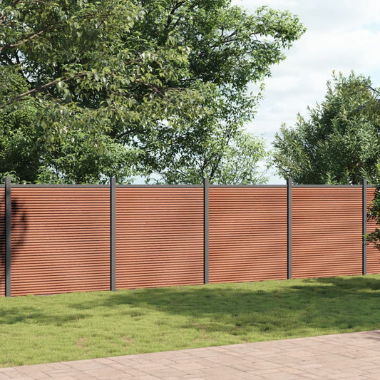 Fence Panel Brown 1391x186 cm WPC