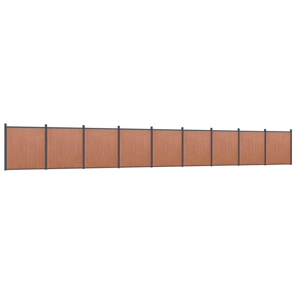 Fence Panel Brown 1564x186 cm WPC