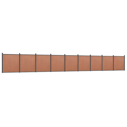 Fence Panel Brown 1564x186 cm WPC