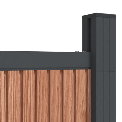 Fence Panel Brown 1564x186 cm WPC