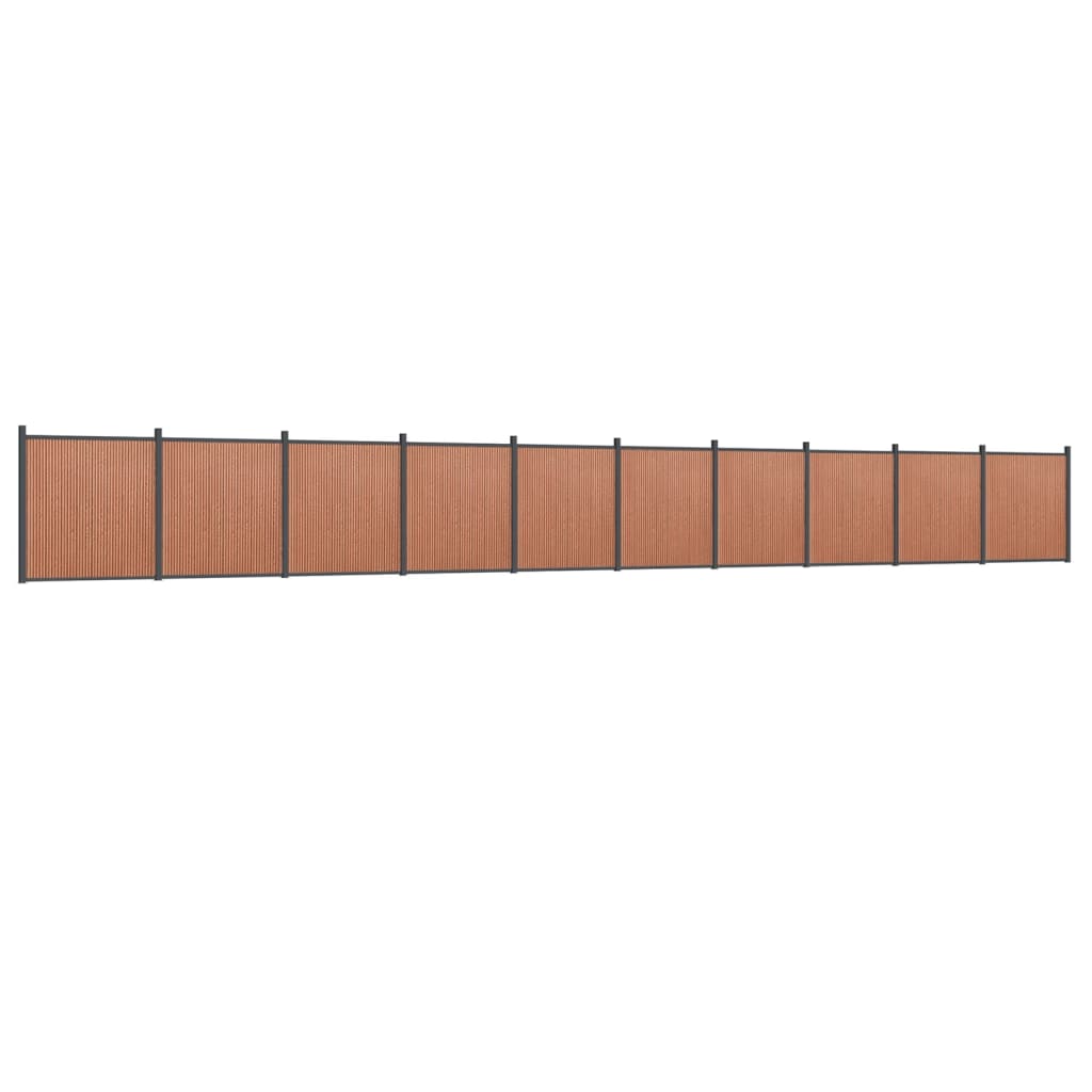 Fence Panel Brown 1737x186 cm WPC