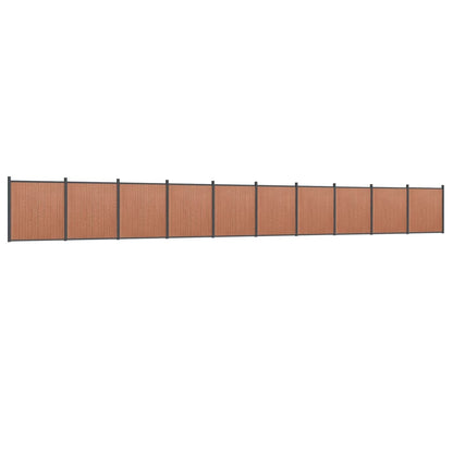 Fence Panel Brown 1737x186 cm WPC