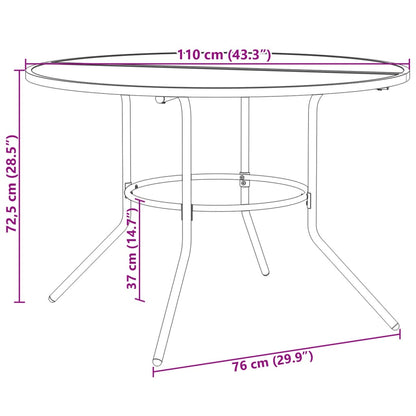 Stackable Garden Chair Set 5 pcs Anthracite Powder-coated Steel