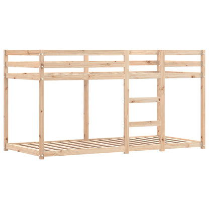 Bunk Bed without Mattress White&Black 80x200 cm Solid Wood Pine