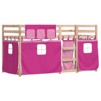 Bunk Bed without Mattress Pink 80x200 cm Solid Wood Pine