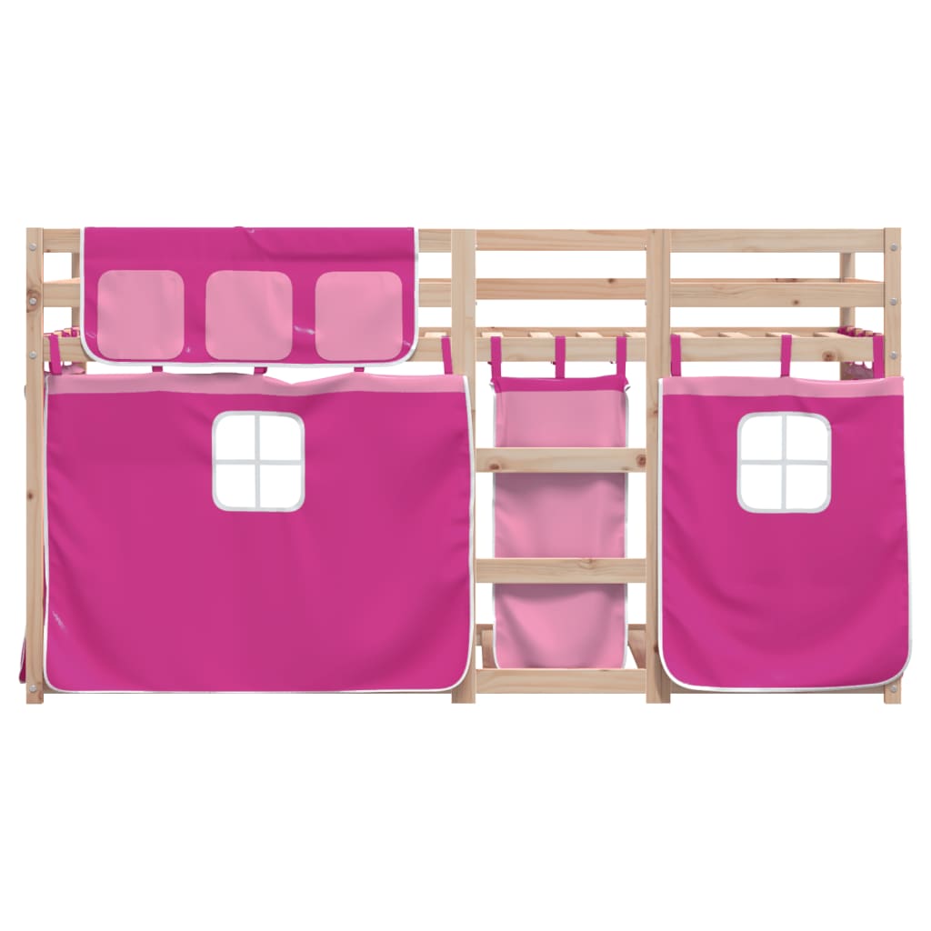 Bunk Bed without Mattress Pink 80x200 cm Solid Wood Pine