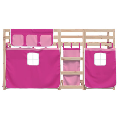 Bunk Bed without Mattress Pink 80x200 cm Solid Wood Pine