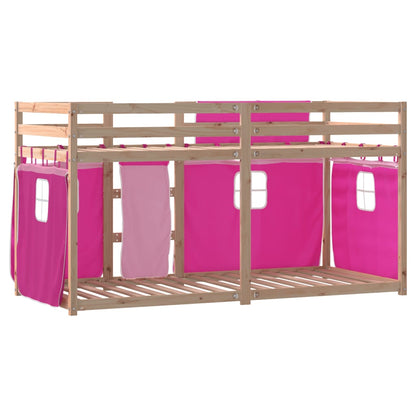 Bunk Bed without Mattress Pink 80x200 cm Solid Wood Pine