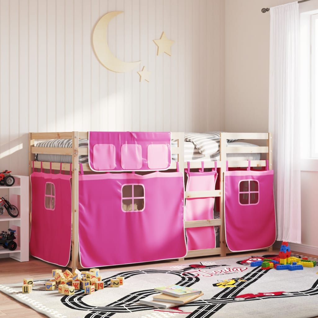 Bunk Bed without Mattress Pink 80x200 cm Solid Wood Pine